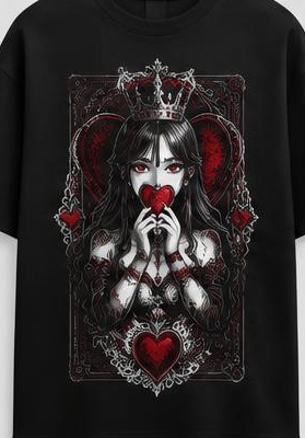 Hearts Oversized Tee artwork detail